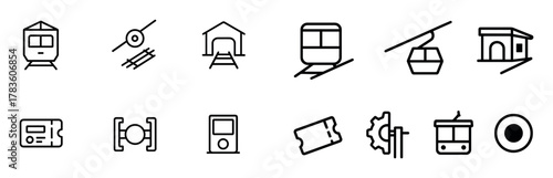 Minimalist Funicular Icons