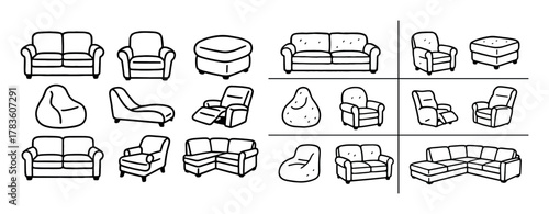 Furniture Doodle Grid