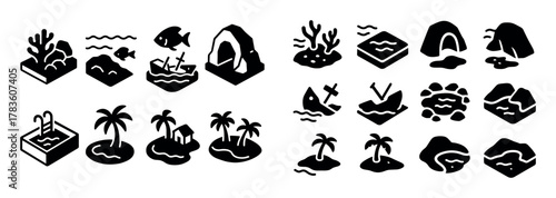 Isometric Diving Icons