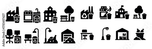 Waste Sorting Icons