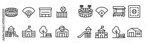 Minimalist Baseball Icons