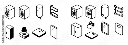Bathroom Appliance Icons