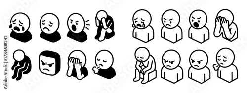 Isometric Emotion Icons