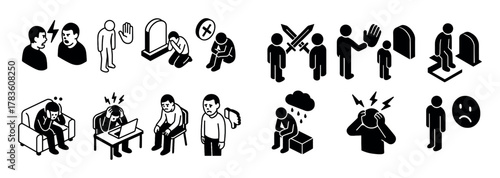 Negative Emotion Icons