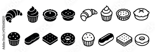 Isometric Pastry Icons