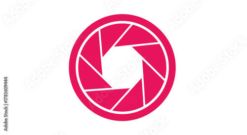 Aperture icon simple flat vector design isolated on white background