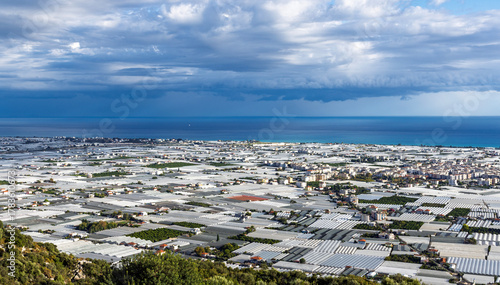 Fototapeta Naklejka Na Ścianę i Meble -  Vast greenhouse areas in the Demre district of Antalya. Greenhouse farming.