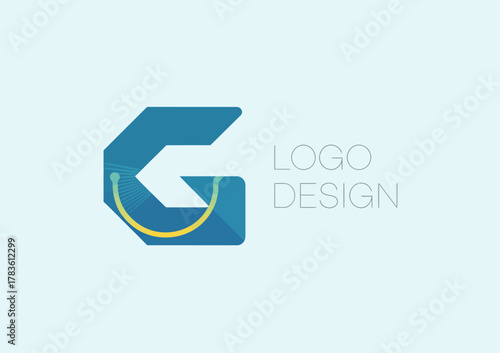 A contemporary logo design featuring a stylized letter G, symbolizing innovation and creativity in branding, perfect for businesses and startups.