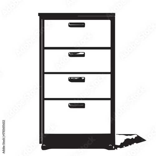 file cabinet vector on white background