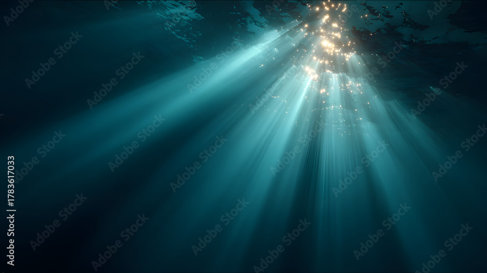 Obraz premium Blue gradient light desktop wallpaper
