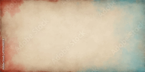 A vintage parchment background with a stained paper texture and grungy watercolor edges for an aged antique design