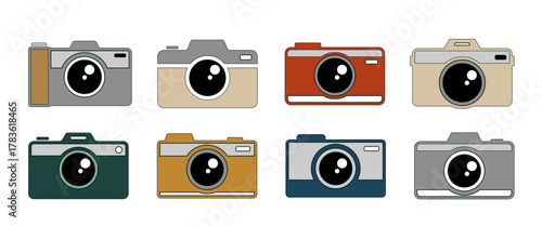 Retro Camera Vector Illustration Collection