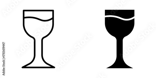  glass icon filled with water icon vector