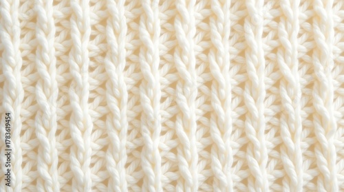 Wallpaper Mural Seamless repeating pattern of classic chunky open work knit texture in a soft, natural off-white wool blend; ultra-high resolution flat lay showcasing exceptional fiber detail and the dimensional dept Torontodigital.ca