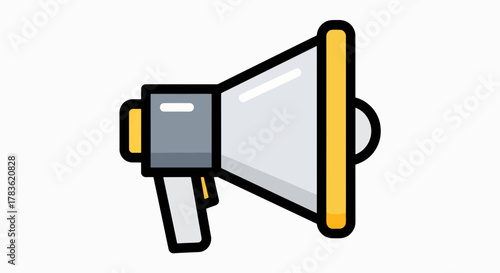 Vibrant Megaphone Icon for Public Communication and Marketing