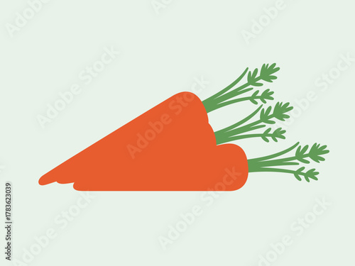 A trio of farm-fresh carrots nestled against a soft pastel background, highlighting their crisp texture and vibrant color, perfect for food enthusiasts and healthy living.