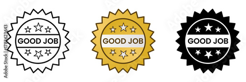 Appreciation concept illustration with good job isolated vector