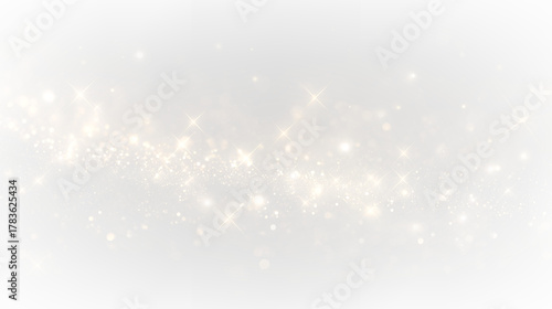 Canvastavla Gold shine sparkle glitter wave light particles on a transparent background
