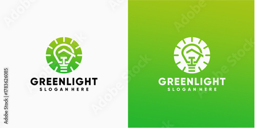 Greenlight Eco Home Energy Logo Design