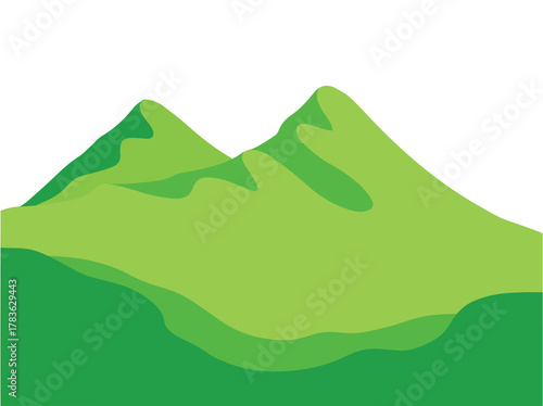 Green Mountain Valley View Illustration