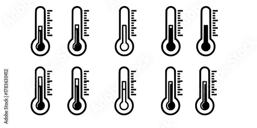 thermometer icon set vector
