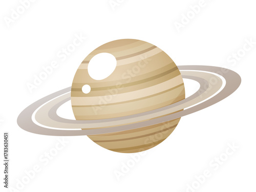 かわいい土星のイラスト