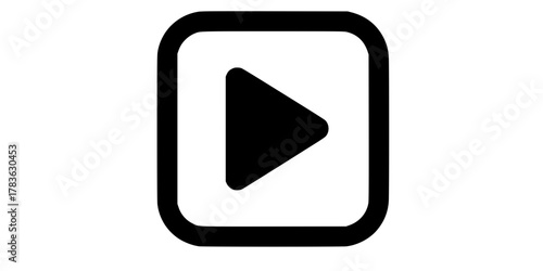 play video icon vector. Movie symbol icon vector
