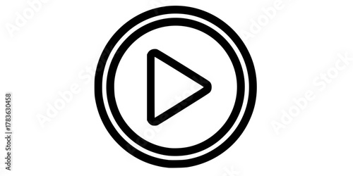 play video icon vector. Movie symbol icon vector
