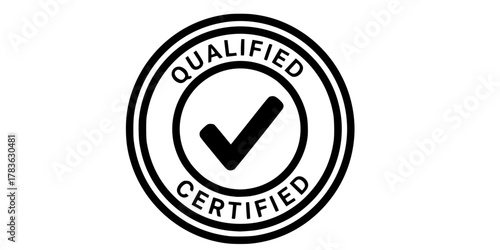Approval , verified, quality symbol. Certified, qualified medal icon vector.
