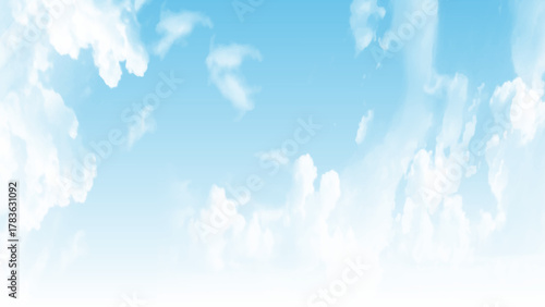 Clouds and blue sky in sunny day, cloudscape concept with copy space. Beautiful blue sky clouds for background