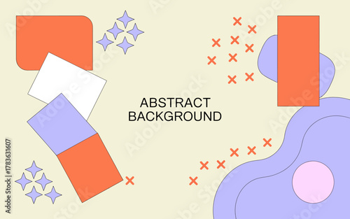 An abstract background filled with colorful shapes and patterns, providing a playful and vibrant aesthetic that brings energy and creativity to any design project.