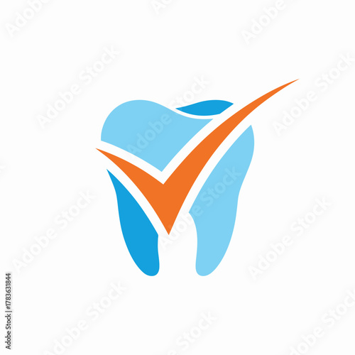 A sleek and modern logo illustrating a tooth symbol merged with a checkmark, representing dental health and professionalism in the dental care industry.