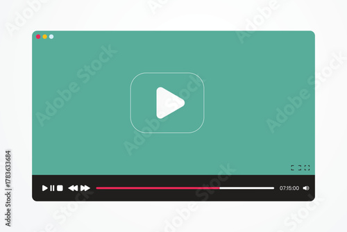 Empty media player interface with play button