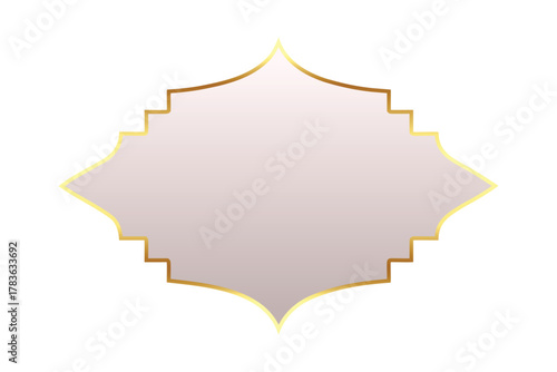 Moroccan frame golden arabic lantern silhouette