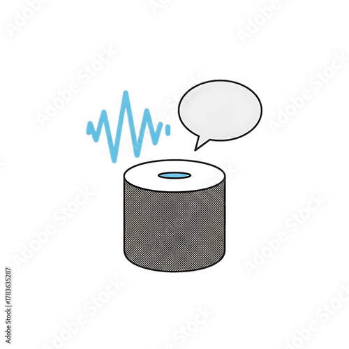 Smart speaker icon representing AI voice assistant technology.