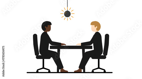 businessman and businesswoman