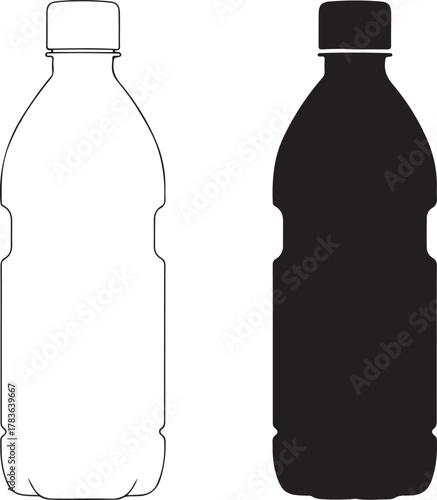 Stay hydrated with a water bottle icon set, perfect for a fitness or healthy lifestyle