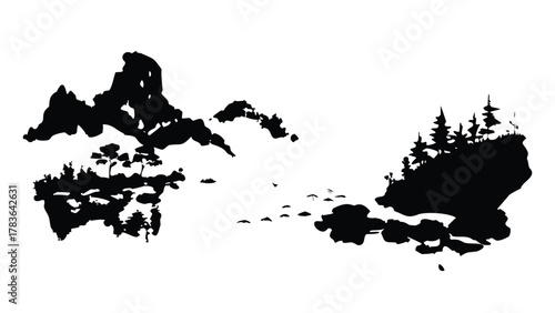 Minimalist Mountain Landscape (Sumi-e Style)