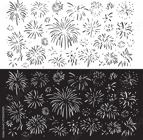 Festive Fireworks Sparkler Burst Vector Illustration for Celebrations and Events.
