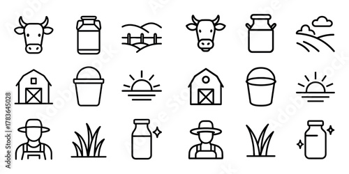 Cheesemaking Icon Set
