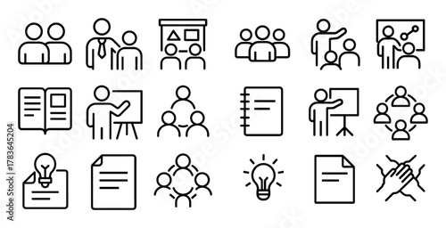 Cooperation Icons Grid
