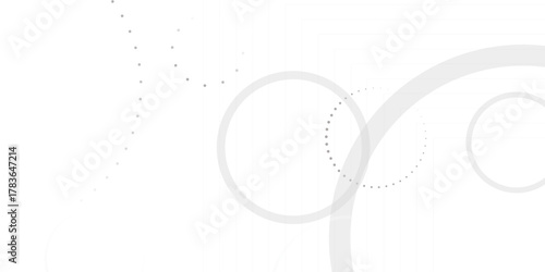 Abstract white geometric overlapping circle background with shadow. abstract dotted wave background. hand drawn dotted path route line isolated.  