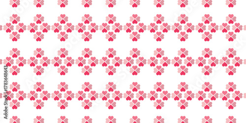 pixel heart seamless pattern design,colorful flower seamless pattern design
