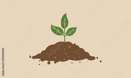  World soil day. Green plant seedling growing in soil, a natural symbol of growth and ecology.