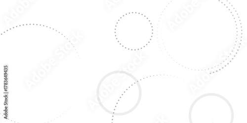 Abstract white geometric overlapping circle background with shadow. abstract dotted wave background. hand drawn dotted path route line isolated.  