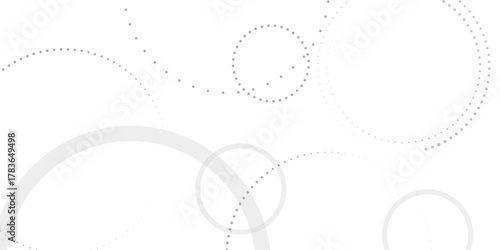 Abstract white geometric overlapping circle background with shadow. abstract dotted wave background. hand drawn dotted path route line isolated.  