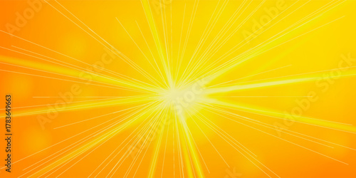 Abstract sunny sky. Bright and warm light.Sunny orange summer background