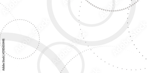 Abstract white geometric overlapping circle background with shadow. abstract dotted wave background. hand drawn dotted path route line isolated.  