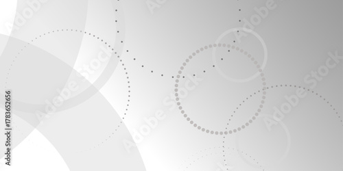 Abstract white geometric overlapping circle background with shadow. abstract dotted wave background. hand drawn dotted path route line isolated.  