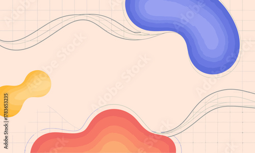 An abstract composition featuring organic shapes in vibrant colors, evoking creativity and inspiration in a playful yet sophisticated design suitable for various uses.